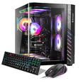 thumbnail image 1 of EVOUNIC Gaming PC Desktop , Intel Core i5-11400 (Up to 4.4GHz, 12 Threads) , AMD Radeon RX 580 8GB , 16GB DDR4 RAM , 1TB NVMe SSD , WiFi 6 + Bluetooth 5.4 , 9× ARGB Fans , Windows 11 Pro , 650W PSU, 1 of 11