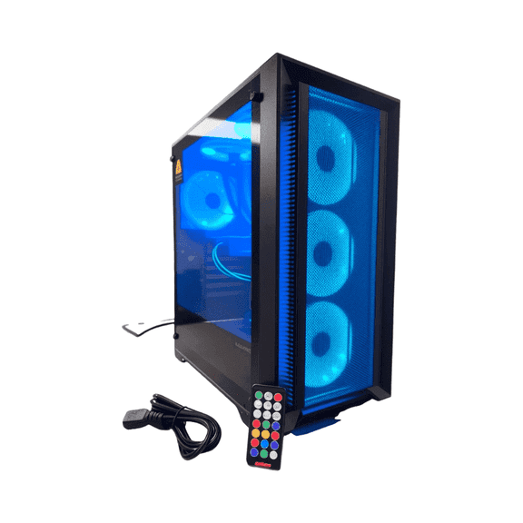 Gaming PC Desktop Intel Xeon E5-2690 v2, 16GB RAM, 400GB NV Me SSD + 1TB HDD, K620, WiFi6, BT5.4, RGB KB Mouse,6RGB Fan, Win11 Pro