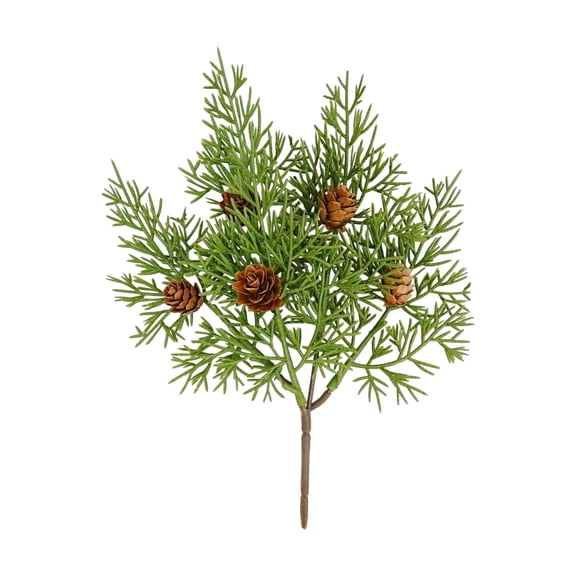 Evergreen and Pinecone Decorative Christmas Pick, 9.5", by Holiday Time