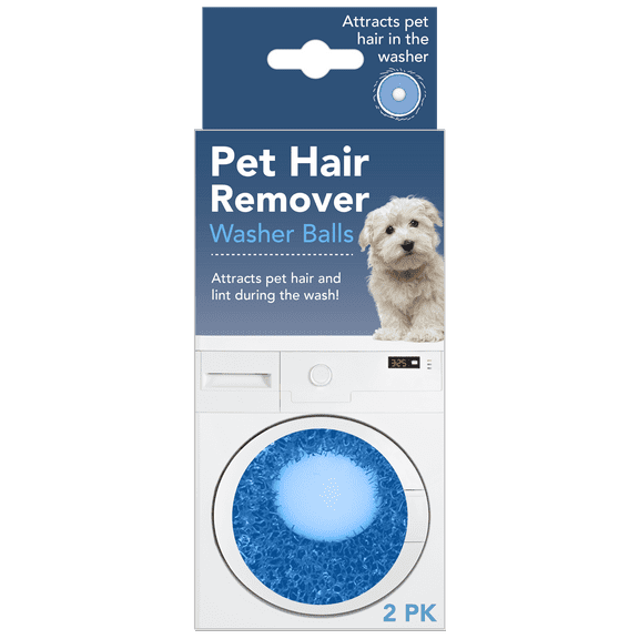 EVRI Pet Hair Remover Washer Balls, Soft Foam with Static Reducing Core for Washer Use, 2 Pack