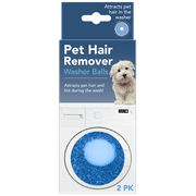 EVRI Pet Hair Remover Washer Balls, Soft Foam with Static Reducing Core for Washer Use, 2 Pack