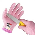 thumbnail image 1 of EVRIDWEAR Kid Sized Cut Resistant Work Gloves for Kitchen Use, Crafts, DIY, Garden and Yard works. Children Food Grade Kevlar Safety Gloves for Hand Protection(S (4-7YRS), Pink), 1 of 8
