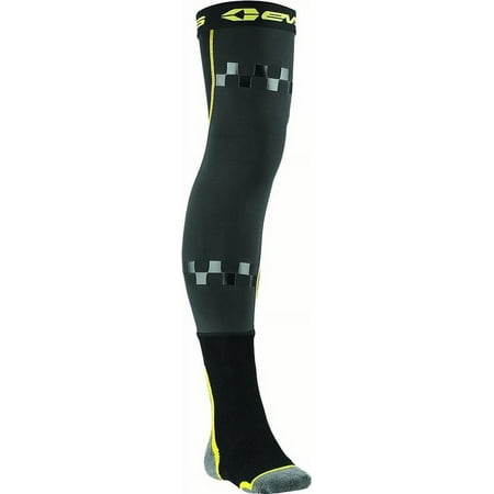 EVS Unisex Child TUG Fusion Socks, Black / Hi-viz Yellow, Youth US