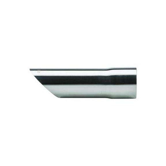 EVT49 2.5 x 9 ft. 304 Stainless Steel Round Angle Cut Slip-Fit Polished Exhaust Tip