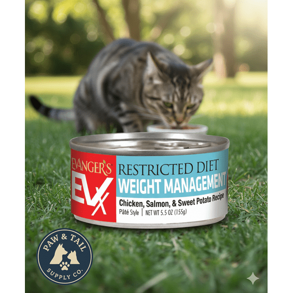 EVX Restricted Weight Management Canned Cat Food 5.5oz. Soft Pt Style 24-Pack