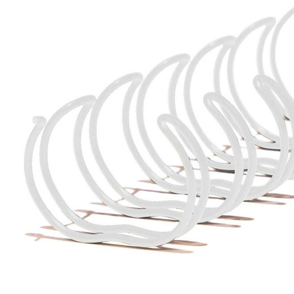 EW21L0102-WH - Twin Loop Wire Binding Spines for 80 - 100 Sheet Capacity - 1/2 inch x 11in - 2 to 1 Pitch - White - 100/bx