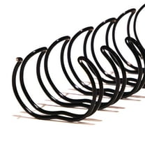 EW21L0308-BK - Twin Loop Wire Binding Spines for 50 - 60 Sheet Capacity - 3/8 inch x 11in - 2 to 1 Pitch - Black - 100/bx