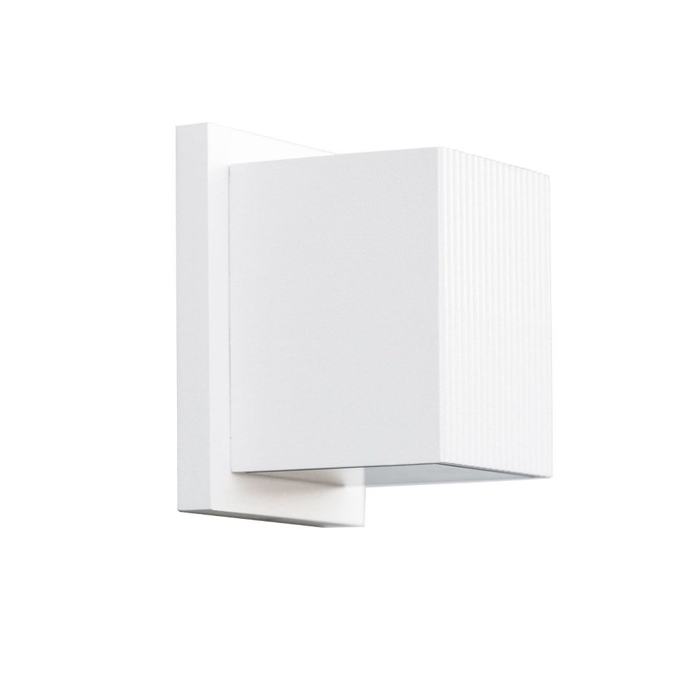 White Dimmable Direct Wired Electric Wall Sconce