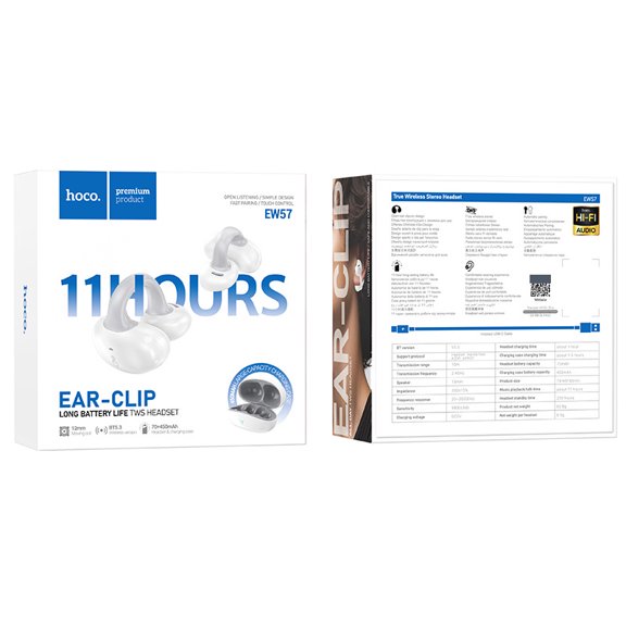 EW57 Clip Ear Real Wireless Bluetooth Headset Sports Running