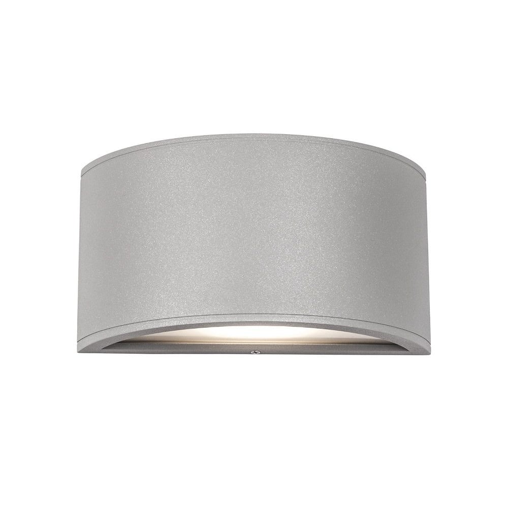 Olympus Half-Circle Dimmable LED Wall Sconce in Gray Aluminum