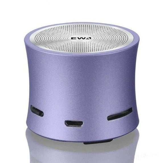 EWA A104 Mini Bluetooth Speaker, Micro SD Card Plug and Play HiFi Stereo Heavy Bass, Metallic USB Computer Portable Wireless Speaker (Blue)