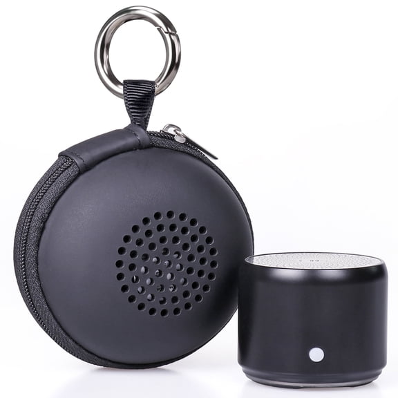 EWA Travel Case Packed, A106 Pro Portable Bluetooth Speaker with Custom Bass Radiator, Brief Design, IP67 Waterproof, Perfect Mini Speaker for Shower, Room, Bike, Car (Black)