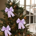 thumbnail image 1 of EWASWON 10 Pack Purple Christmas Bows, Double Layer Polyester Ribbon Swallow Tailed Bows for Christmas Tree Decorations & Gift Wrapping, 1 of 6