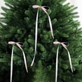 thumbnail image 1 of EWASWON 12 Pack Pink Christmas Bows - Reusable Polyester Ribbon Bows for Christmas Tree, Holiday Ornaments Decorations, 1 of 6