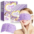 EWASWON 12PCS Steam Eye Mask Lavender Warm Compress Soothes Eye Fatigue