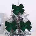 thumbnail image 1 of EWASWON 2 Pack Green Velvet Christmas Tree Bows - Holiday Decorative Bows for Christmas Tree Topper, Gift Wrapping & Winter Festive Decorations, 1 of 7