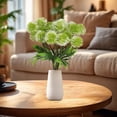 thumbnail image 1 of EWASWON 5-Pack White Artificial Dandelion Flowers Faux Silk Greenery Stems Lifelike Wedding Aisle Decor Floor Arrangements Centerpieces, 1 of 6