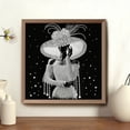 thumbnail image 1 of EWASWON 5D Full Round Drill Diamond Painting Kit, Vintage Lady Monochrome Wall Art, 11.8x11.8 Inch DIY Craft Decor for Beginners, Home Decoration Handmade Gift, 1 of 9
