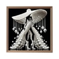 thumbnail image 1 of EWASWON 5D Full Round Drill Diamond Painting Kit for Adults - Elegant Lady Black White Wall Art, 11.8x11.8 Inch DIY Home Decor, 1 of 9