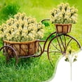 thumbnail image 1 of EWASWON Artificial Chrysanthemum Flowers 5 Prong Ball Head Faux Silk Yellow Mum Stem for Floor Vase Arrangement Wedding Centerpiece Home Decor, 1 of 6