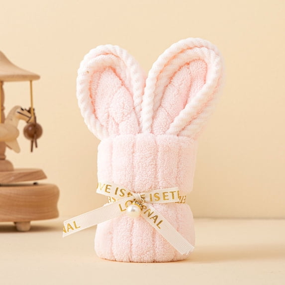 EWASWON Ba-by Shower Gift Set - 2 Pack Gift Shaped Velour Ba-by Washcloth, Soft Newborn Tod-dler Hand Towel for Ba-by Shower Favor, First Birthday Gift