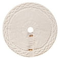 thumbnail image 1 of EWASWON Christmas 18 Inch Knitted Christmas Tree Skirt - White, Easy Install, Perfect for Small Trees, Festive & Cute Holiday Decor, 1 of 7