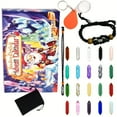 thumbnail image 1 of EWASWON Christmas 24 Day 2024 Crystal Advent Calendar - Healing Stone Set with Necklace, Magnifier, Storage Bag - Santa Themed Christmas Gift for Ki-ds & Adults, 1 of 7