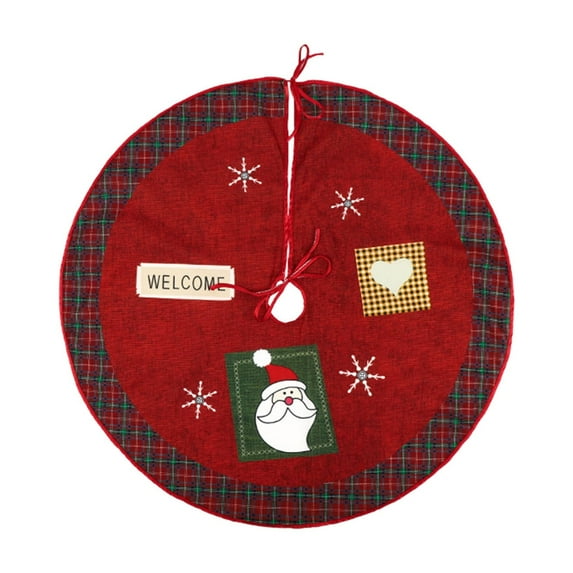 EWASWON Christmas 36 Inch Christmas Tree Skirt, Multicolor Polyester with Snowflakes, Reusable & Machine Washable, Holiday Decor for Home Office