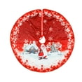 thumbnail image 1 of EWASWON Christmas 47 Inch Red Christmas Tree Skirt with Santa & Reindeer Print - Durable Polyester, Timeless Holiday Decor for 47" Trees, 1 of 6