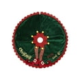 thumbnail image 1 of EWASWON Christmas 48 Inch Green Cloth Christmas Tree Skirt - Soft Reusable Tree Base Cover for Holiday Decor, Indoor/Outdoor Christmas Decoration, 1 of 6
