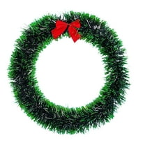 EWASWON Christmas Artificial Christmas Wreath, 9.8 Inch (25cm) Green Plastic Wreath for Front Door & Indoor Hanging, Festive Wall Decoration, Durable Xmas Decor