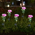 thumbnail image 1 of EWASWON Christmas Artificial Rose Solar Stake Lights - Purple LED, Waterproof Outdoor Garden Lawn Decor, Seasonal Christmas Gift for Patio, 1 of 9