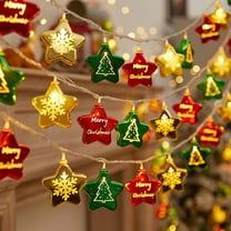 EWASWON Christmas Christmas LED Snowball String Lights, 1.5m 10-Lamp Battery-Operated, Flexible Copper Wire, Indoor/Outdoor Xmas Tree Party Decor