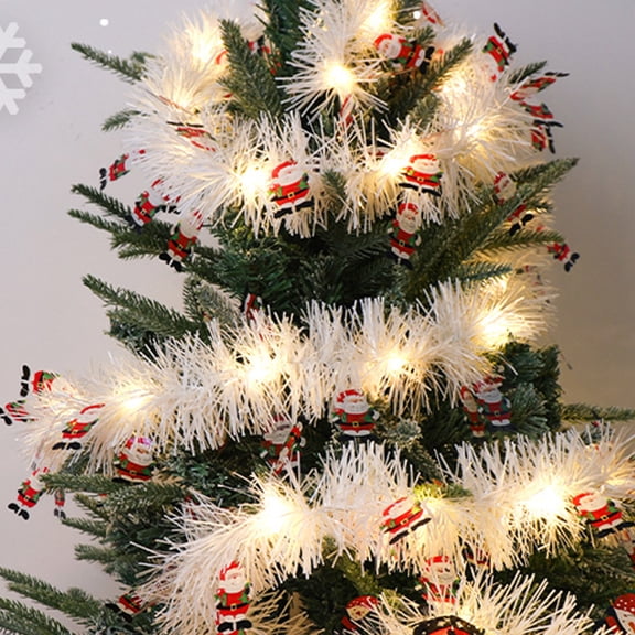 EWASWON Christmas Christmas LED String Lights, 10 LED Warm Yellow Battery-Powered, 1m Woolen Strip Copper Lights for Xmas Party Indoor Outdoor Decorations