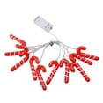 thumbnail image 1 of EWASWON Christmas Christmas Red LED Cane String Lights, 10 LED 1.5m Battery-Operated, Holiday Party Christmas Tree Window Decorations, Easy to Use, 1 of 5