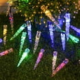 thumbnail image 1 of EWASWON Christmas Christmas Solar Icicle Lights, 6.5ft Multicolor 30 LED, Outdoor/Indoor, Auto On/Off, Long String for Xmas Decor, Holiday Party, 1 of 6
