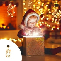 EWASWON Christmas Christmas Window Decoration Lights, LED with Suction Cup, Battery Powered Warm White, Santa Snowman Xmas Tree Design, Indoor Holiday Decor