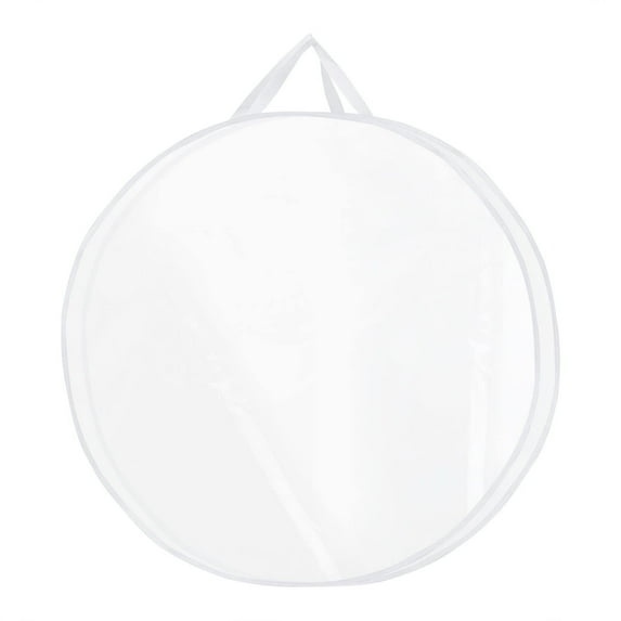 EWASWON Christmas Christmas Wreath Storage Bag, 600D Oxford Cloth 30x8 Inch, White with Interior Pockets, Tear-Proof Holiday Organizer for Decorations