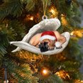 thumbnail image 1 of EWASWON Christmas Dog Angel Ornament - Small Acrylic Creative Christmas Tree Decor, Festive Holiday Decoration, Gift for Dog Lovers, 1 of 5