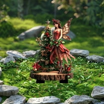 EWASWON Christmas Enchanted Fairy Christmas Yard Stakes - Waterproof Acrylic Multicolor Decor, Indoor Outdoor Holiday Decoration