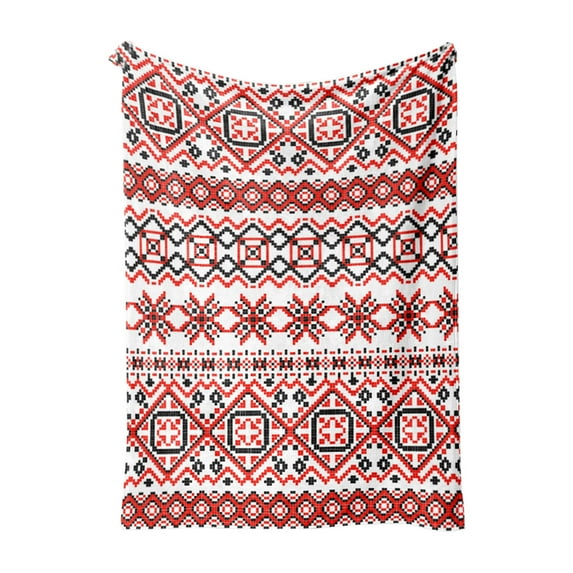 EWASWON Christmas Flannel Throw Blanket - 30x40 Inches Soft Cozy Lap Blanket, Machine Washable for Home Office Nap, Holiday Gift for Family Ki-ds