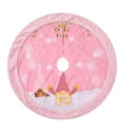 thumbnail image 1 of EWASWON Christmas Lighted Pink Rudolph Christmas Tree Skirt - 45 Inch, Classic Fringe, Battery Operated for Home & Hotel Holiday Decor, 1 of 7