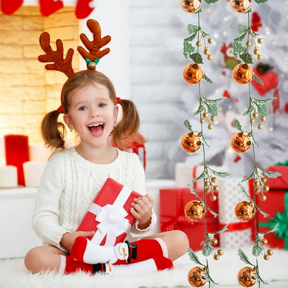 EWASWON Christmas Orange Christmas Lights, 78.74in Battery Powered Fairy Light String, Plastic Indoor Outdoor Decor for Party Wedding Holiday, with Rattan Whip