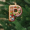 thumbnail image 1 of EWASWON Christmas Personalized DIY Christmas Tree Ornament - 8cm Acrylic Single Letter Pendant with Santa Hat, Xmas Hanging Decor for Home/Office, 1pc, 1 of 5