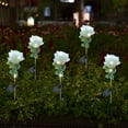 thumbnail image 1 of EWASWON Christmas Solar Artificial Rose Garden Stakes - Waterproof Outdoor Decor, Christmas Gift, Yellow LED Lights for Lawn & Garden, 1 of 9