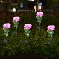 thumbnail image 1 of EWASWON Christmas Solar Artificial Rose Lights, Waterproof LED Outdoor Garden Lawn Decor, Pink Solar-Powered Holiday Gift, 1 of 9