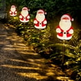 thumbnail image 1 of EWASWON Christmas Solar Christmas Ground Plug Lights, Red Outdoor Patio Decor, Snowman & Candy Design, Energy-Saving Plastic String Lights for Yard, 1 of 6