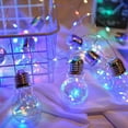 thumbnail image 1 of EWASWON Christmas Solar String Lights Outdoor, 5M 10 LED Filament Bulbs, Waterproof IP65 Shatterproof, Solar Powered Patio Lights for Garden Wedding Party Decor, Clear, 1 of 9