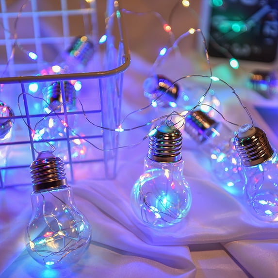 EWASWON Christmas Solar String Lights Outdoor, 5M 10 LED Filament Bulbs, Waterproof IP65 Shatterproof, Solar Powered Patio Lights for Garden Wedding Party Decor, Clear