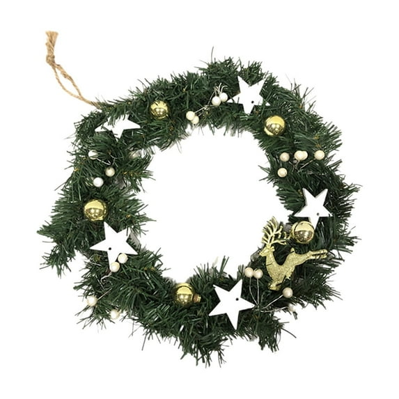 EWASWON Christmas White Christmas Wreath, 11.8/8 Inch Artificial Winter Wreath for Indoor Outdoor, Front Door Window Fireplace Xmas Decoration
